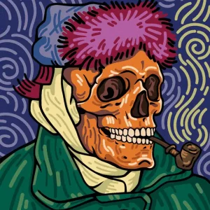 Direktkauf Diamond painting - VINCENT VAN GOGH SCHÄDEL