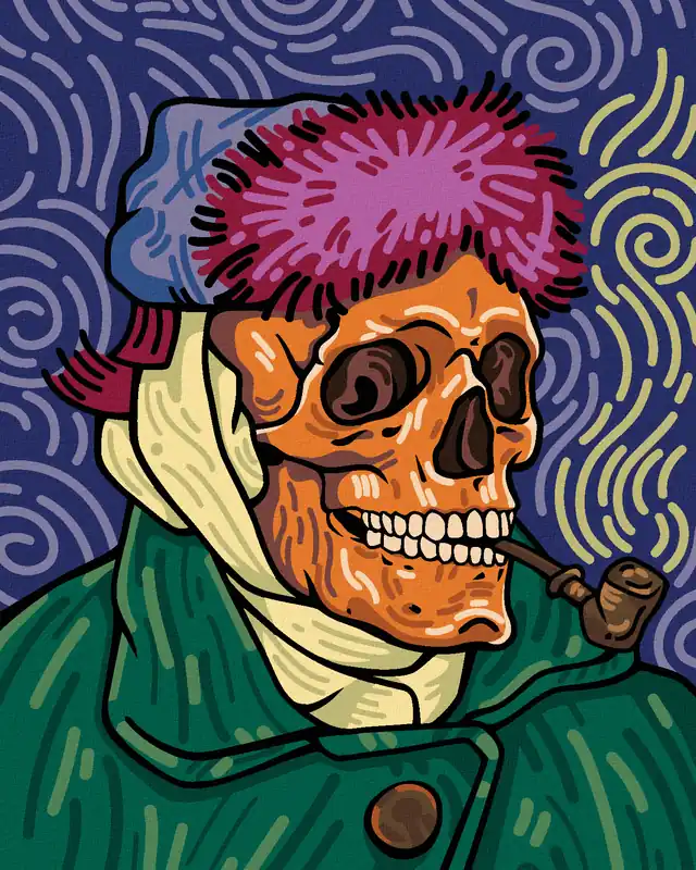 Direktkauf Diamond painting – VINCENT VAN GOGH SCHÄDEL