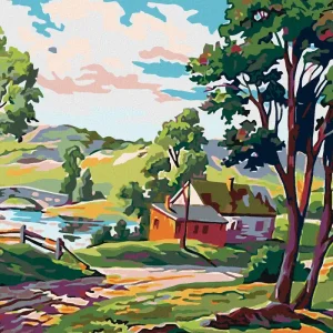 Diamond painting - LANDBAU AM KLEINEN TEICH Bestseller