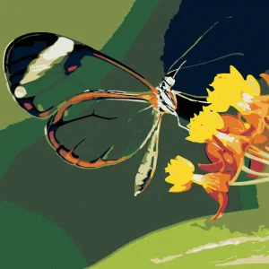 Diamond painting - SCHMETTERLING UND BLUMEN Kracherpreis