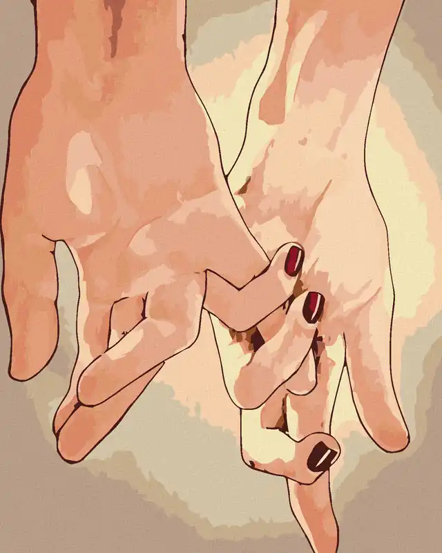 Billig Diamond painting – HAND IN HAND