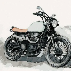 Diamond painting - MOTORRAD AUF GRAUEM HINTERGRUND Preisknaller