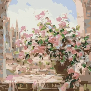 Kracherpreis Diamond painting - BLUMEN IM FENSTER