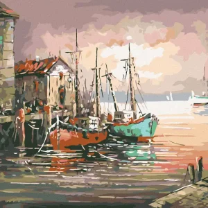 Diamond painting - SCHIFFE IM ALTEN HAFEN Im Trend