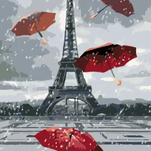 Online Kaufen Diamond painting - EIFFELTURM UND REGENSCHIRME