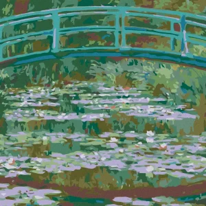 Neue Ware Diamond painting - SEEROSEN UNTER DEM GARTENSTEG