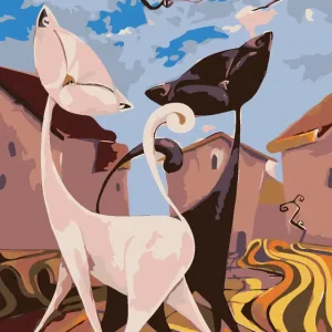 Diamond painting - KÄTZCHEN BEIM SPAZIERGANG DURCH DIE STADT Großhandel