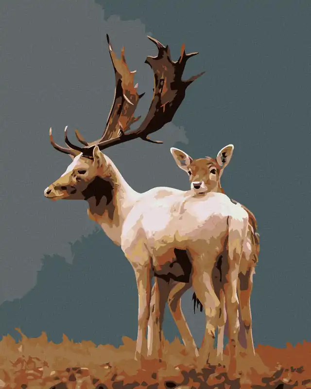 Diamond painting – DAMHIRSCH MIT HIRSCHKUH Limited Edition