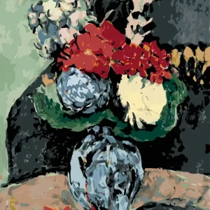 Neuheit Diamond painting - DAHLIEN IN EINER DELFTER VASE (P. CÉZANNE)