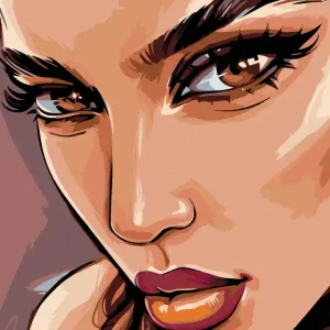 Weltweiter Versand Diamond painting - BRAUNE AUGEN