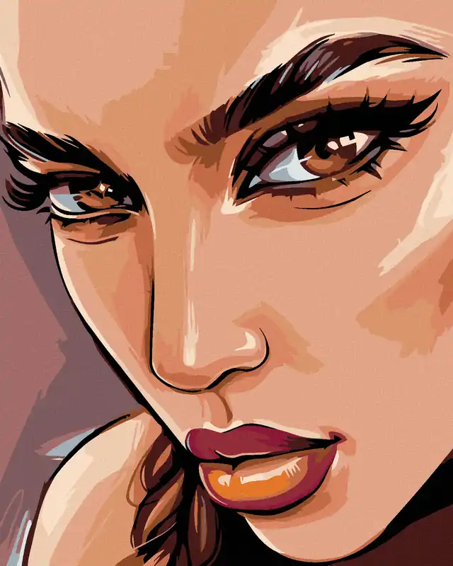 Weltweiter Versand Diamond painting – BRAUNE AUGEN