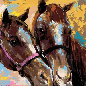 Finale Aktion Diamond painting - ZWEI PFERDE