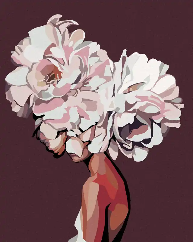 Diamond painting – ABSTRAKTE BLUMENFRAU Versand Am Gleichen Tag