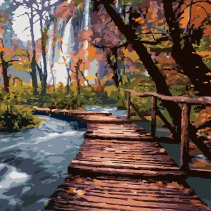 Diamond painting - HOLZPROMENADE IM PARK Günstig