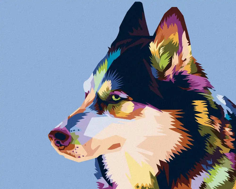 Diamond painting – BUNTER HUSKY Heißes Angebot