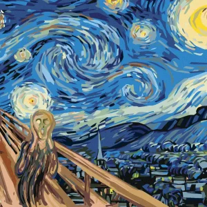Abverkauf Diamond painting - SCHREI AUF STERNENNACHT - INSPIRATION VON VAN GOGH