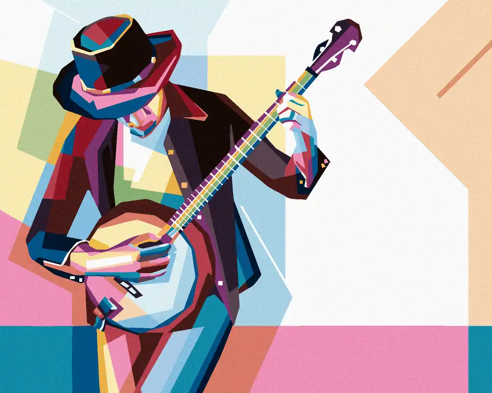 Schnäppchen Diamond painting – FARBIGER MUSIKER