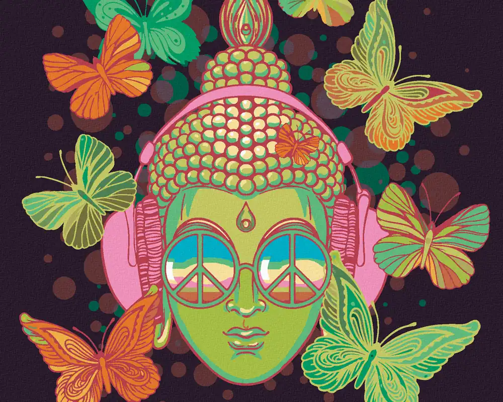 Diamond painting – GRÜNER BUDDHA UND SCHMETTERLINGE Bestpreis