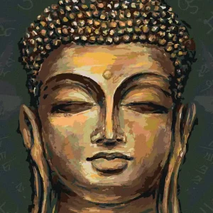 Neuheit Diamond painting - GOLDENER BUDDHA