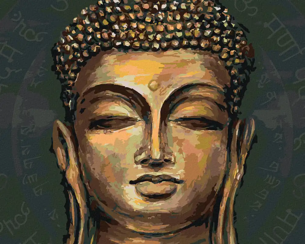 Neuheit Diamond painting – GOLDENER BUDDHA