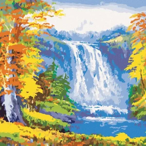 Direkt Vom Hersteller Diamond painting - WASSERFALL IM HERBSTWALD