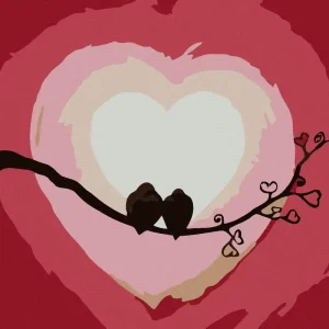 Diamond painting - HERZ UND TURTELTAUBEN Neu