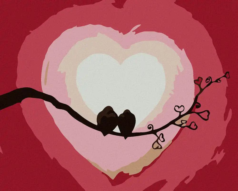 Diamond painting – HERZ UND TURTELTAUBEN Neu