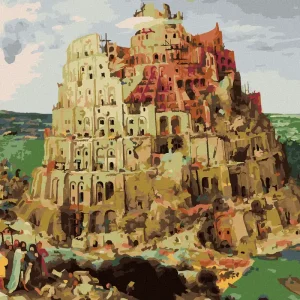 Diamond painting - DER TURMBAU ZU BABEL (PIETER BRUEGEL) Kostenloser Versand