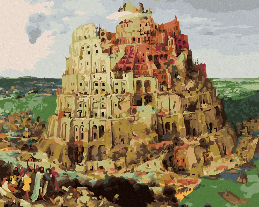 Diamond painting – DER TURMBAU ZU BABEL (PIETER BRUEGEL) Kostenloser Versand