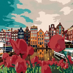 Preiswert Diamond painting - TULPEN IN AMSTERDAM