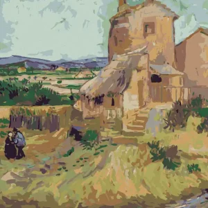 Kostenloser Rückversand Diamond painting - DIE ALTE MÜHLE (VINCENT VAN GOGH)
