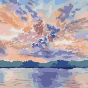 Diamond painting - TROPISCHE LILA WOLKEN Markenware