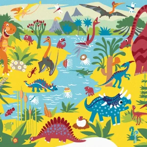 Ab Werk Diamond painting - LUSTIGE DINOSAURIER