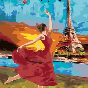 Heißes Angebot Diamond painting - TANZ BEI DEM EIFFELTURM