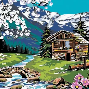 Diamond painting - BLOCKHAUS IN DEN BERGEN Großhandel