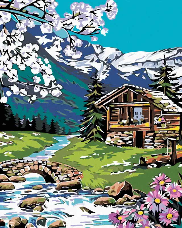 Diamond painting – BLOCKHAUS IN DEN BERGEN Großhandel