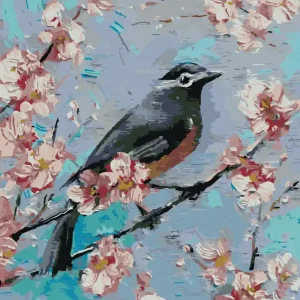Diamond painting - VOGEL AUF EINER KIRSCHE Letzte Chance