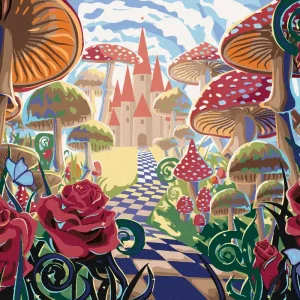 Diamond painting - MÄRCHENLANDSCHAFT MIT EINEM SCHLOSS Garantierte Lieferung