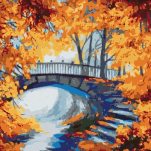 Diamond painting - TREPPE IM HERBSTWALD Preis Gesenkt