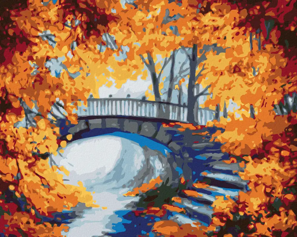 Diamond painting – TREPPE IM HERBSTWALD Preis Gesenkt