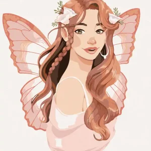 Diamond painting - ROSA FRAU MIT SCHMETTERLINGSFLÜGELN Großhandel