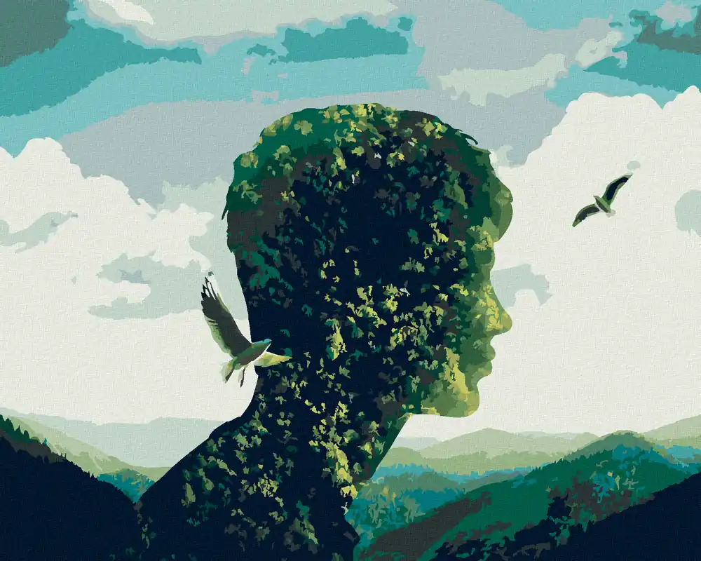 Diamond painting – NATUR ALS KOPF DES MENSCHEN Neuheit