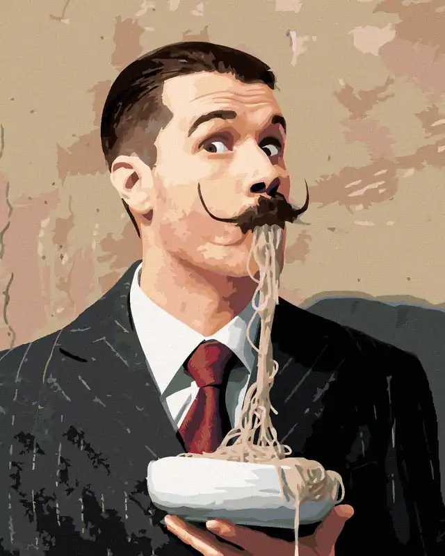 Meistverkauft Diamond painting – SALVADOR DALÍ UND SPAGHETTI