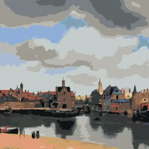 Diamond painting - ANSICHT VON DELFT (J. VERMEER) Neu Im Sortiment