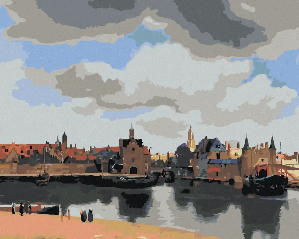 Diamond painting – ANSICHT VON DELFT (J. VERMEER) Neu Im Sortiment