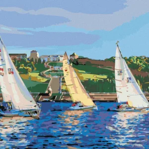 Kracherpreis Diamond painting - SEGELBOOT IN WELLEN