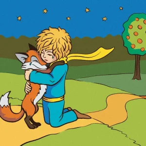 Diamond painting - DER KLEINE PRINZ UMARMT DEN FUCHS Original