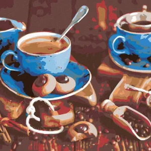 Saisonangebot Diamond painting - BLAUE TASSEN KAFFEE I.