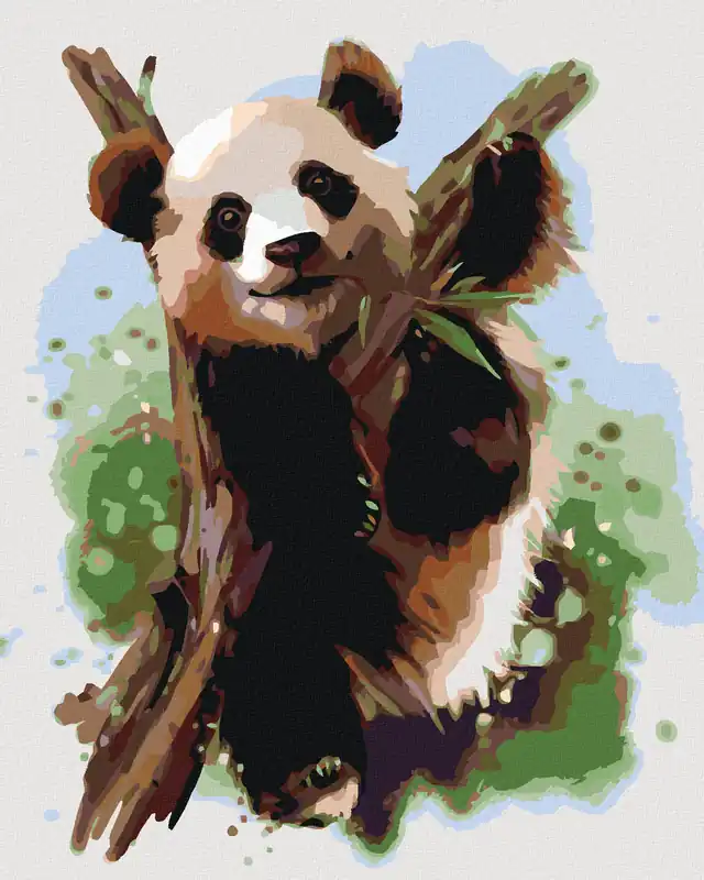 Diamond painting – PANDABÄR AUF EINEM AST Neu Im Sortiment