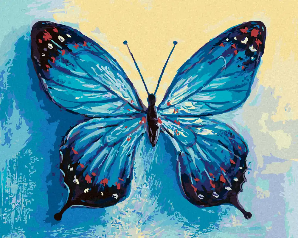 Diamond painting – BLAUER SCHMETTERLING Kostenloser Versand